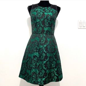 Aidon Mattox Sleeveless Emerald Green Lace Dress 4